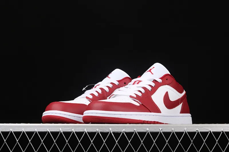 All categories Air Jordan Jordan series basketball shoes Air Jordan 1 Low New version Air Jordan 1 Low AJ1 Joe 1 low top leather white and red cultural and leisure sports sneakers 558553-611